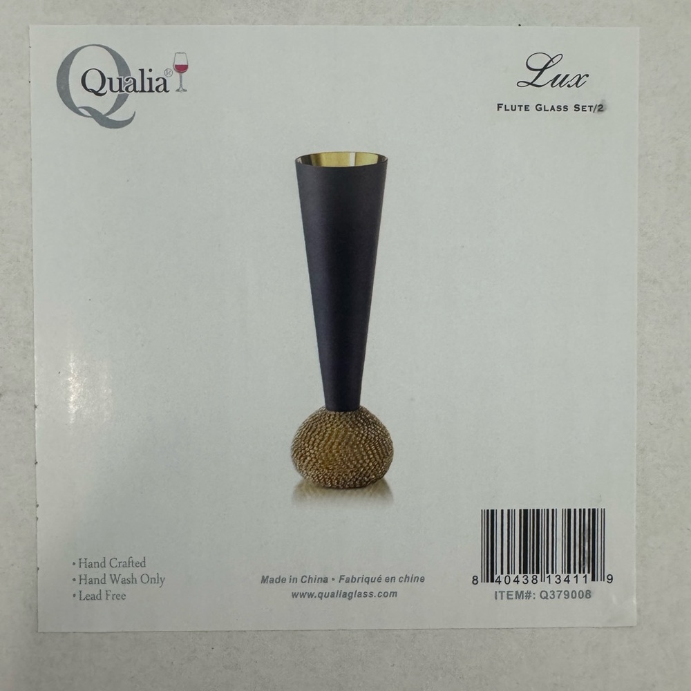 Alia Lux Black and Gold Flute Vase